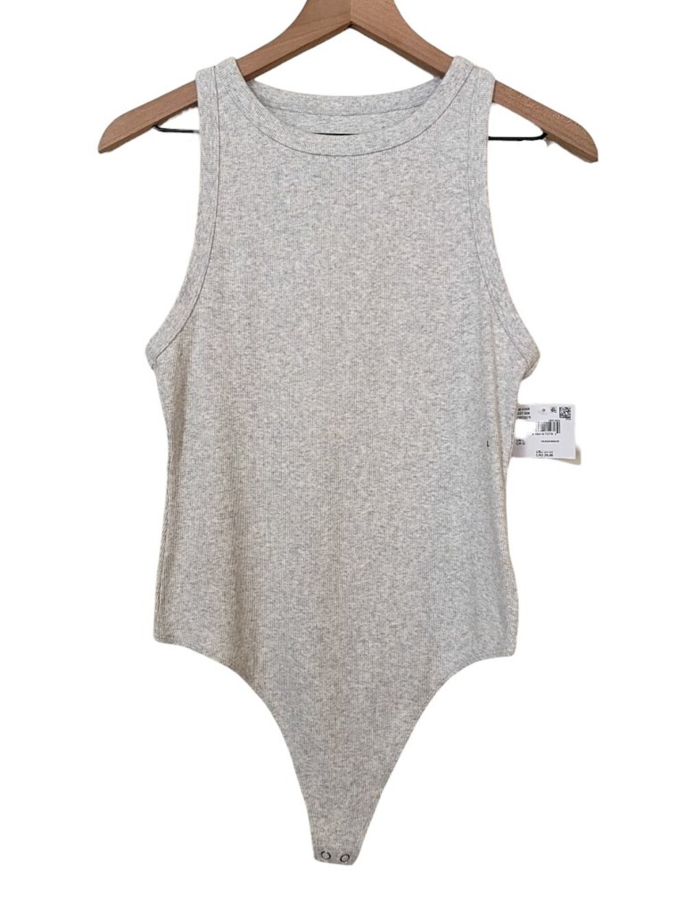 NWT American Eagle Heather Gray Main Squeeze High Neck Bodysuit
